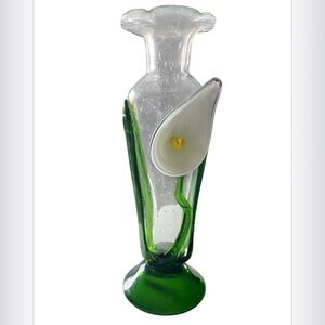 Celebration 10” Art Glass Lily Flower Vase